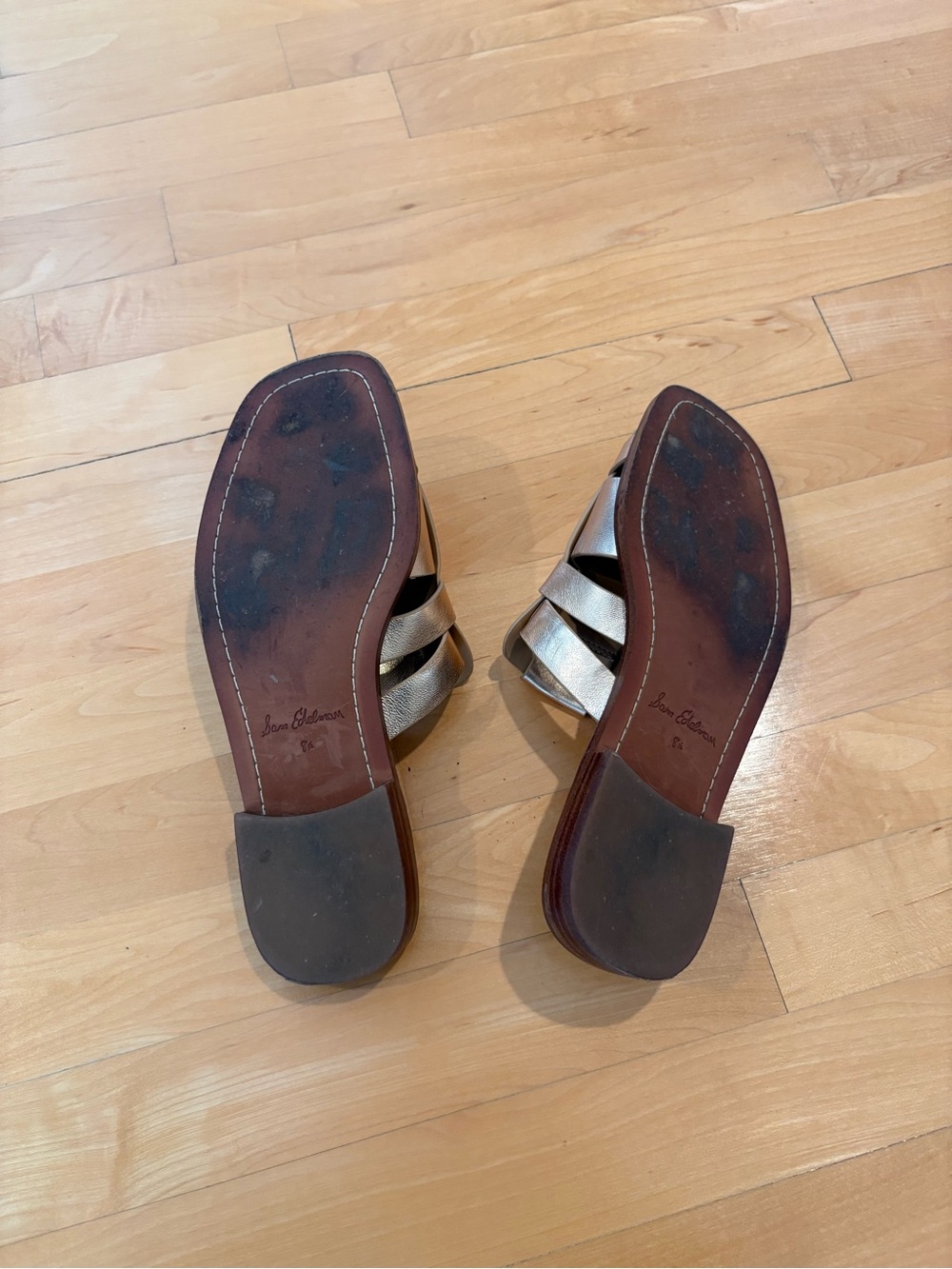 Sam Edelman Dina Gold Woven Slide Mules, Size 8.5M - Picture 5 of 8